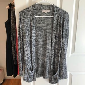 Loft gray cardigan, size medium
